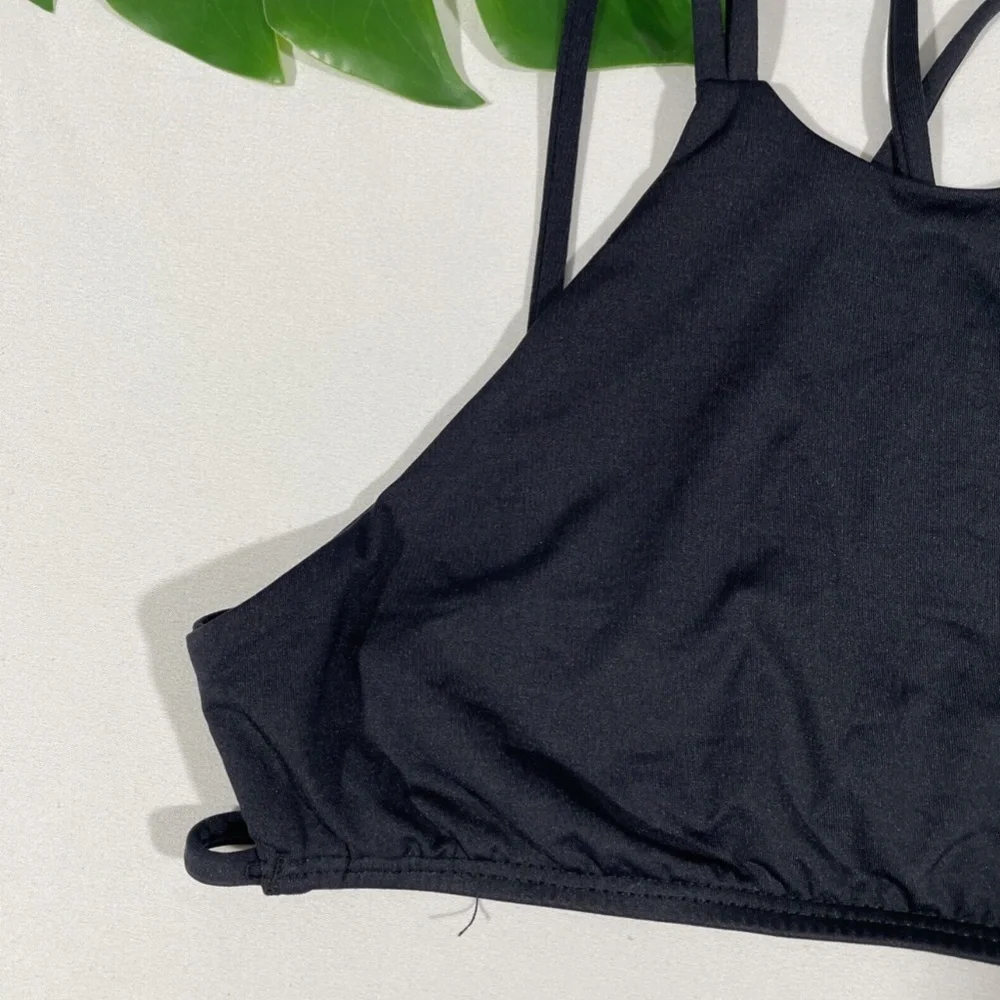 NEW Frankies Bikinis [ Small ] Marley High Neck Strappy Back Bikini‎ Top